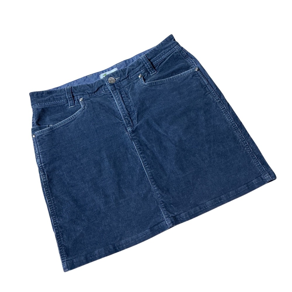 Horny Toad Womens T9 Accord Corduroy Skirt Blue Sz 4 Mini Fine Wale H1821201
